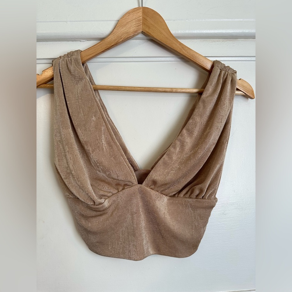 Gold cropped tank
